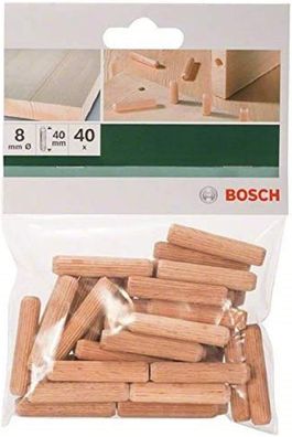 Bosch 40 x Holzdübel 8 x 40 mm