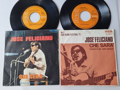 Jose Feliciano - Che sara'/ Que sera 7'' Vinyl SUNG IN Italian & Spanish