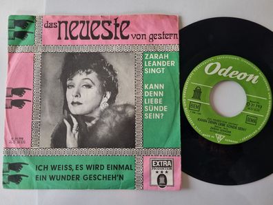 Zarah Leander - Ich weiss, es wird einmal ein Wunder gescheh'n 7'' Vinyl Germany