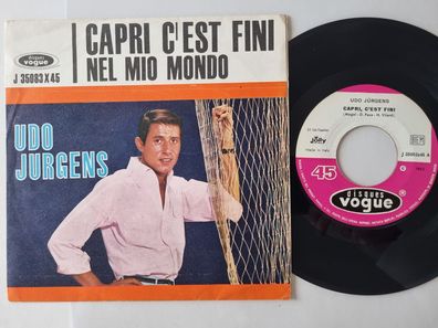Udo Jürgens - Capri c'est fini 7'' Vinyl Italy SUNG IN Italian
