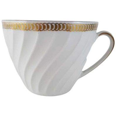 Kaffeetasse 6er Set Gareis Form 640 Reliefdekor Goldrand D 8,3 H 6,5 cm gebraucht ...
