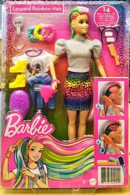 Mattel - Barbie Leopard Rainbow Hair / from Assort - Mattel - (Spielwar...