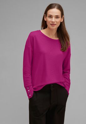 Street One Shirt mit Knopfdetail in Bright Cozy Pink