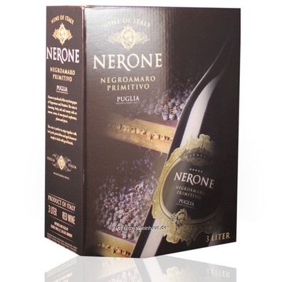 Globus Wine A/ S BIB(3L) NERONE (HALBTROCKEN) Negroamaro/ Primitivo Puglia 3 Liter