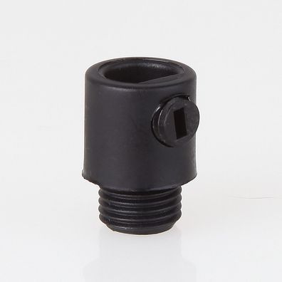 Zugentlaster Kunststoff schwarz mit M10x1x7 Aussengewinde