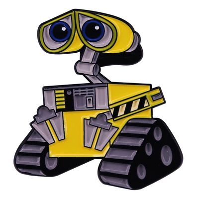 2tlg WALL.E Brosche Cartoon Roboter Enamel Pins Geldbörse Zubehör Anstecker Schmuck