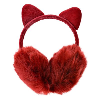 Clayre & Eef Ohrenschützer für Mädchen Rot Polyester