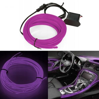 Innenraumbeleuchtung Ambiente Fußraumbeleuchtung Lichtleiste Auto Violett 10m 10272