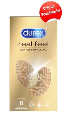 Durex RealFeel 8 - Latexfreie, extra dünne Kondome für Skandinavien