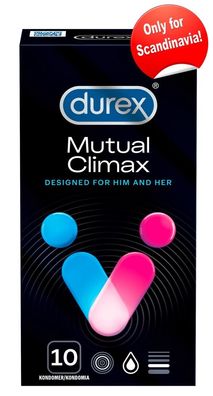 Durex Mutual Climax - Gerippt-genopptes Kondom mit Silikonbeschichtung