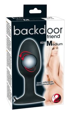 Backdoor Friend - Analplug mit rotierender Stimulationskugel