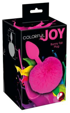 Colorful Joy Bunny Plug - Analplug mit fluffigem Puschel