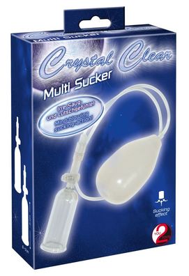 Crystal Clear Klitoris-/ Nippelsauger-Duo, transparent, handlich