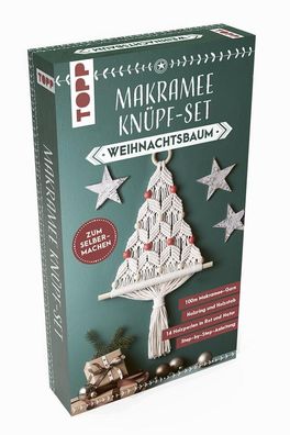 Makramee Knuepf-Set Weihnachtsbaum Anleitung und Material fuer eine