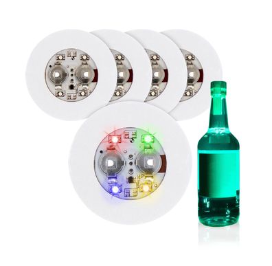 LED Flaschen Licht 5er Set - bunt - Deko Tisch Beleuchtung multi color Farbwechsel
