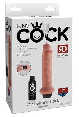 King Cock Spritzender Dildo - Hyperrealistisch & inklusive Sperma