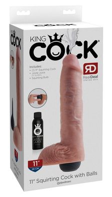 King Cock Spritzender Dildo mit realistischem Design, inklusive Sperma und Toycleaner
