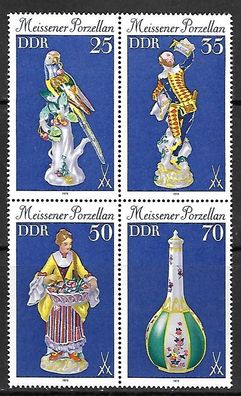 DDR postfrisch Viererblock Michel-Nummer 2468-2471