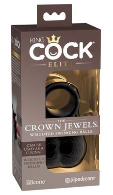 King Cock Elite - Penisring The Crown Jewels mit gewichtigen schwingenden Hoden