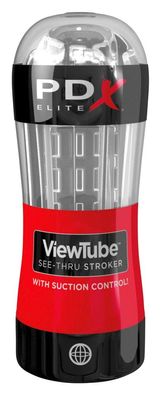 PDX Elite ViewTube Stroker - Transparenter Masturbator mit Vakuum-Saugeffekt