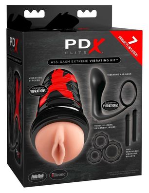 PDX Elite Lust-Set für Männer | Masturbator, Analplug, Vibrobullets, Penisringe