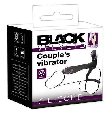Black Velvets Paarvibrator - Penis-/ Hodenring mit Vibro-Klitorisstimulator