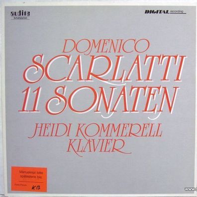 Audite 68.405 - Domenico Scarlatti 11 Sonaten Heidi Kommerell Klavir