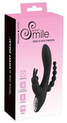 Sweet Smile Triple G-Spot Vibr - Vibrator mit Klitoris- und Anus-Stimulator
