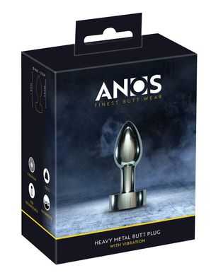 ANOS Vibrating Metal Butt Plug - 7 Modi, wasserdicht, wiederaufladbar