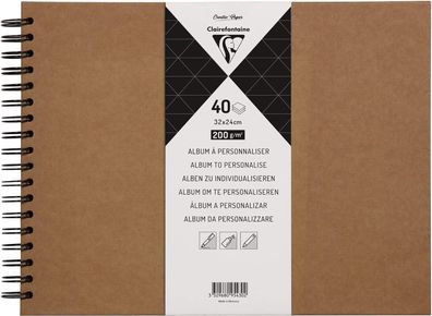 Clairefontaine 95430C Heft mit Kraftpapier zum Individualisieren (32 x 24 cm, 40 ...