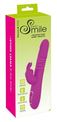 Sweet Smile Stoßvibrator mit Klitorisvibrator - Rotierende Kugeln - Wasserdicht