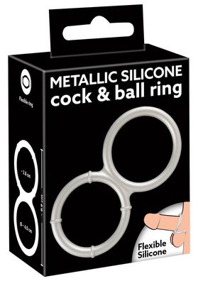 You2Toys Metallic Silikon Doppelring - für mehr Ausdauer beim Sex!