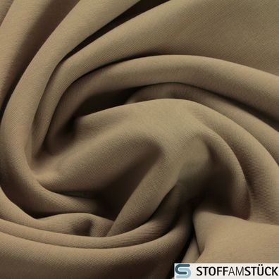 Stoff Baumwolle Elastan Sweat Jersey beige angeraut weich dehnbar Sweatshirt