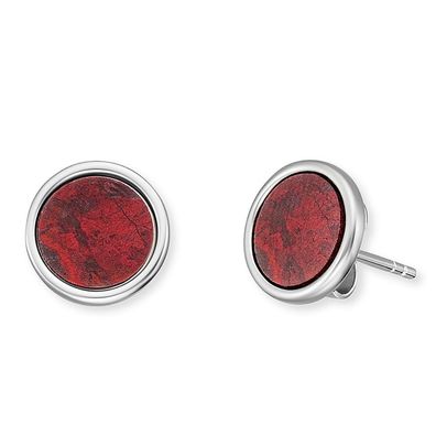 Engelsrufer Schmuck Silber Damen-Ohrstecker Ohrringe Kraftstein Roter Jaspis ERE-RJ-