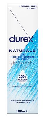 Durex Naturals Gel Extra - Wasserbasiertes Gleitgel mit Hyaluron