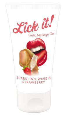 Lick it! Massage-Gel Erdbeer-Sekt 50 ml