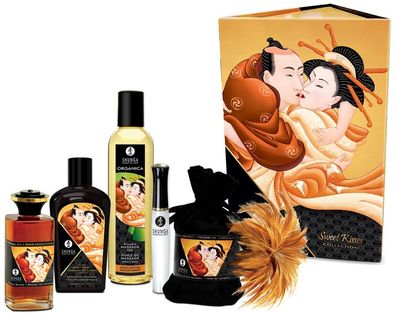 Shunga Sweet Kisses - 6-teiliges Luxus-Set mit Massage-Ölen & Körpermalfarbe