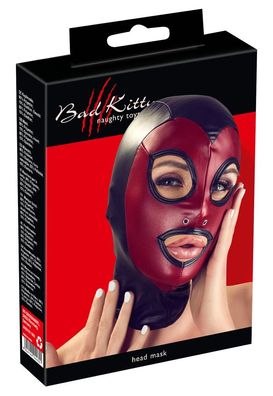 Bad Kitty Kopfmaske - 2-farbiger Mattlook, elastisch & eng anliegend