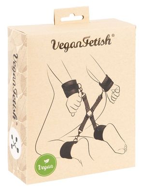 Vegan Fetish Bondage-Set: Hand- und Fußfesseln mit Fesselkreuz
