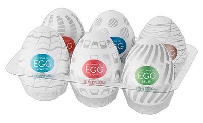 TENGA Egg Variety Set - 6 Masturbatoren mit Gleitgel