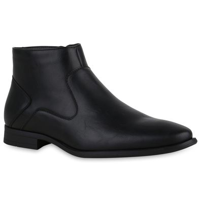 VAN HILL Klassische Herren Boots Elegante Leder-Optik Business Stiefeletten 813544