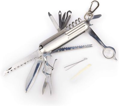 Taschenmesser Edelstahl 15 Funktionen Werkzeuge aus Rostfreiem Stahl (Edelstahl | 15