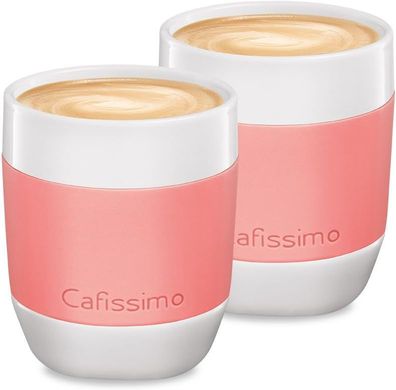 Tchibo Cafissimo Becher oder Tassen aus Porzellan mit Silikonmanschette, 2er Set (XL