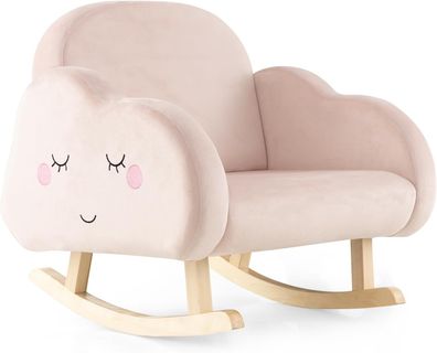 Kindersessel für Kleinkinder, gepolsterter Kindersofa Schaukelstuhl, Kinderstuhl Rosa