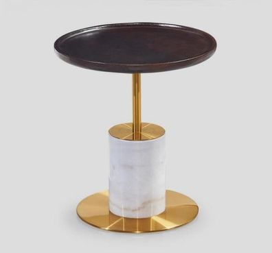 Designer Weißer Kaffeetisch Luxuriöser Beistelltisch Stilvolle Möbel Tisch