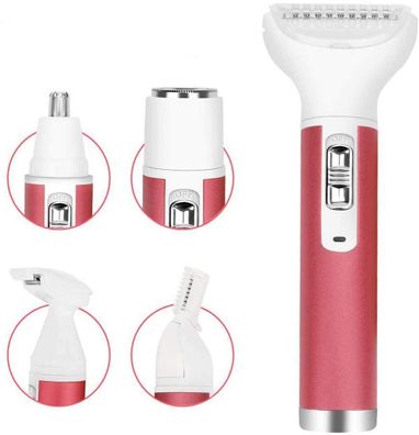 Damen Haarentferner - Elektrischer Rasierer 5-in-1, USB-aufladbar