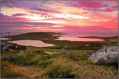 Sonnenuntergang auf Bryher Island