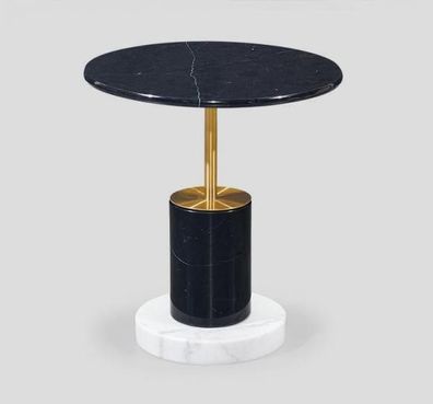 Schwarzer Runder Kaffeetisch Tisch Stilvolle Wohnzimmer Beistelltische Tische
