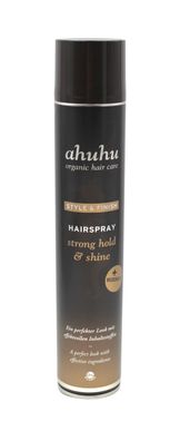 ahuhu STYLE & FINISH Haarspray Strong Hold & Shine mit Redensyl 500ml