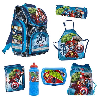 Marvel Avengers Schulranzen Set Mäppchen Lunchbox Trinkflasche Sportbeutel uvm.